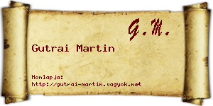 Gutrai Martin névjegykártya